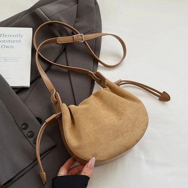 Allmatch Women Bag Fashion Suede Mini Shoulder Bags Bucket Crossbody y ner Trend Handbags and Purses 251105