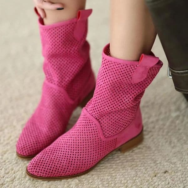 Colorful Cowboy Summer Boots for Women Fashion Low Heel Boots for Women Size 35-44 250402BJ