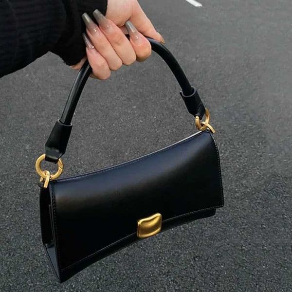 New Square Shoulder Bags Women Pu Leather Commuting Underarm Bags Luxury Designer Handbags Black Flap Lock Crossbody Bag Purse Z251104