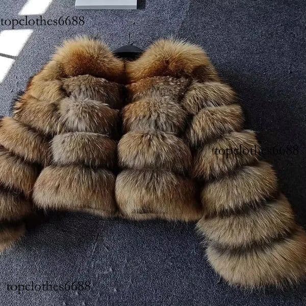 2024 Raccoon Women Winter Fluffy Jacket Thick Warm Furry Outwear Faux Fur Coat thumbnail 2