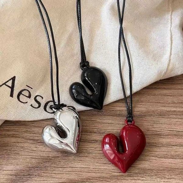 Womens Fashion New Heart Pendant Adjustable Pull-out Necklace For Party Gifts Pendant Jewelry AccessoriesW251105