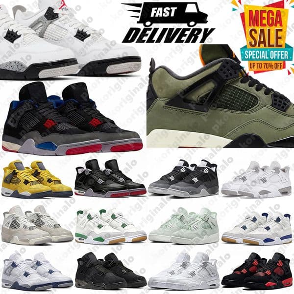 Designer 4 Basketball shoes Men Women 4s Sneakers Black Cat Purple Red White Thunder Cool Grey Bred Navy Sports Mens Trainers Sneaker