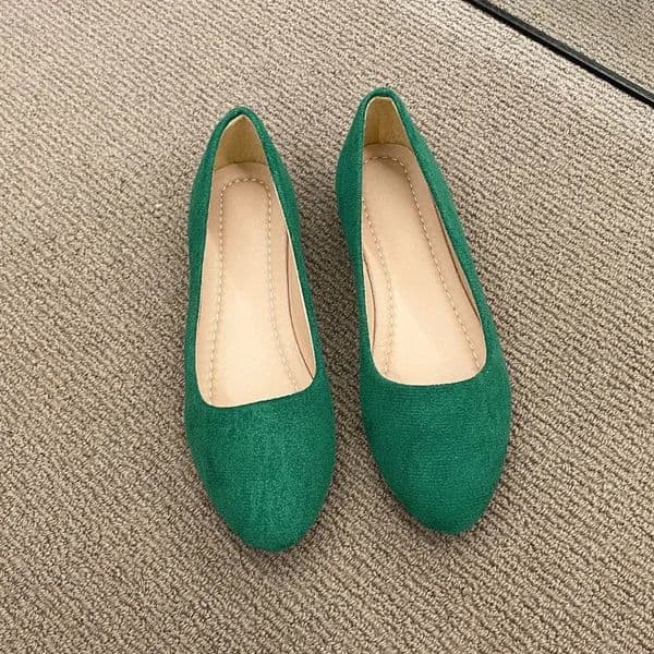 Fashion coat Solid color large light mouth womens suede comfortable flat shoes womens Zapatos De Mujer 251105