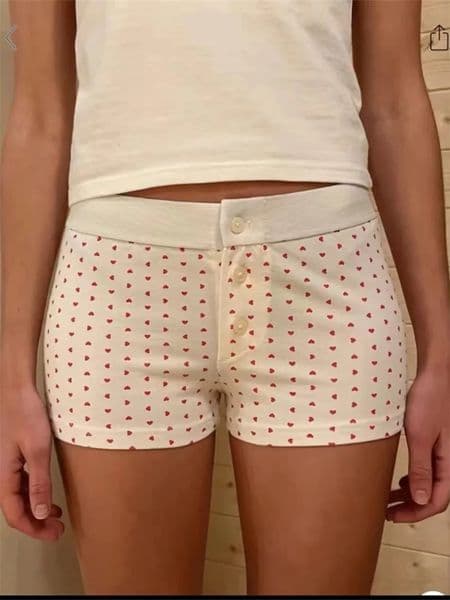 PUWD Womens Solid Shorts 2024 Three Button Casual Thread Ultra Thin White Knitted Fashion Clothing 250401