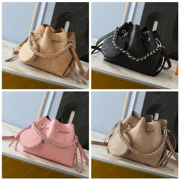 Luxury Mahina Bella Hand Bag - Premium Leather Pink Bucket Style Shoulder Bag (Model M57068) high quality 57070 Pink top quality