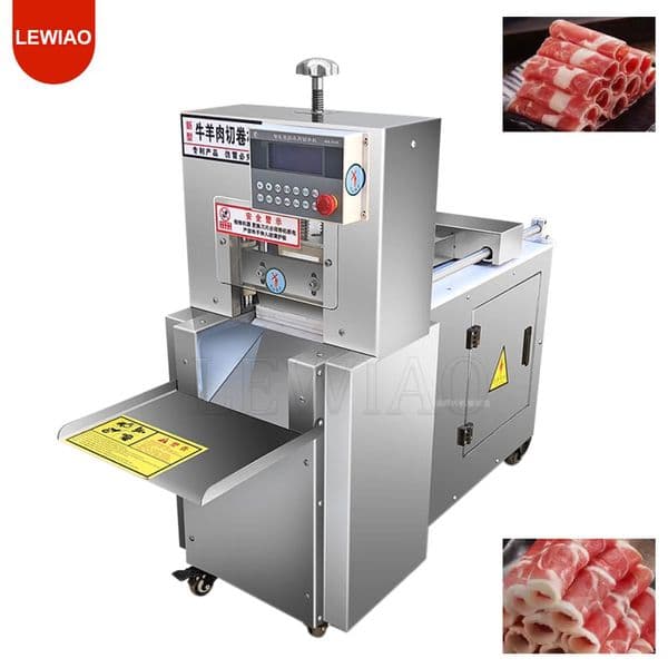 Automatic Frozen Meat Slicer CNC Lamb Roll Bacon Slicer Cutting Frozen Meat Slicing Machine