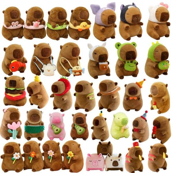 Cute 25CM Capybara Plush Soft Doll Toy Little Capibaras Plushie Dolls Stuffed Animal Pillow Turtle Backpack Simulation Anime Fluffty Toy Gifts For Christmas