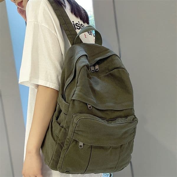 Girl Fabric School Bag Fashion College Student Vintage Women Backpack Canvas Female Laptop Bag Travel Kawaii Ladies Backpack i251031