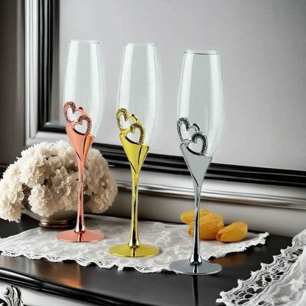 -shaped Champagne Gift Goblet Lead- Crystal Household Gift Wedding Couple Cup Box 2 Pcs Y251106