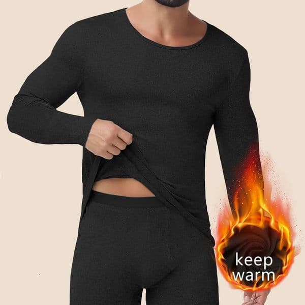 Winter Men Thermal Underwear Set Moisturewicking Breathable Fleece Sexy Casual Home Thickened Long Sleeve for Loungewear 251106