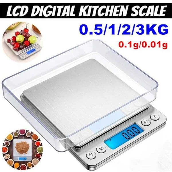 0.5/1/2/3kg electronic household kitchen scale food spice scale vegetable and fruit measuring scale digital jewelry weighing scale Z250403