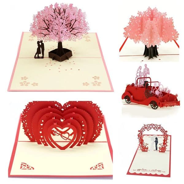 3D Pop up Love Card with Envelope Valentines Day Birthday Card Couple Wife Husband Handmade Gift 250402