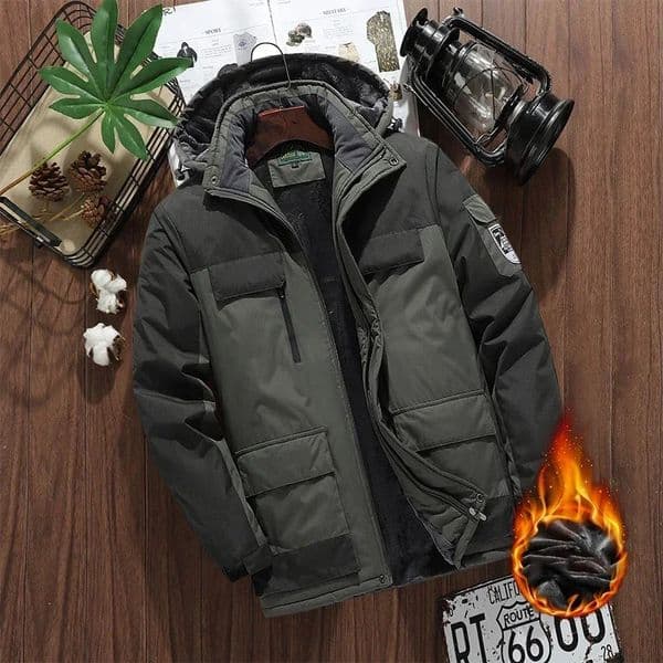 Winter Warm Jacket Mens skiing Camping Waterproof Hooded Parka Windbreaker Work Fleece Clothing Plus Size 8XL 251106