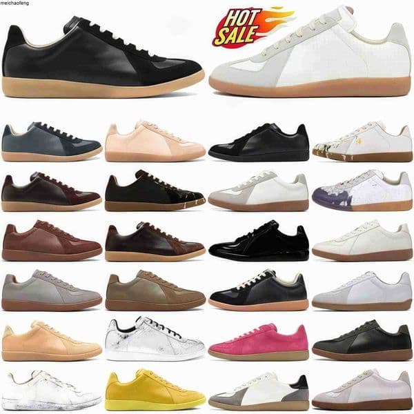 Sneakers Designer Shoes Replicaing German MM6 Army Gum Gats Trainer Paint Trainers Gat Sneaker Black Grey White Painter Nude Patent Brown Nutmeg Womens Mensc