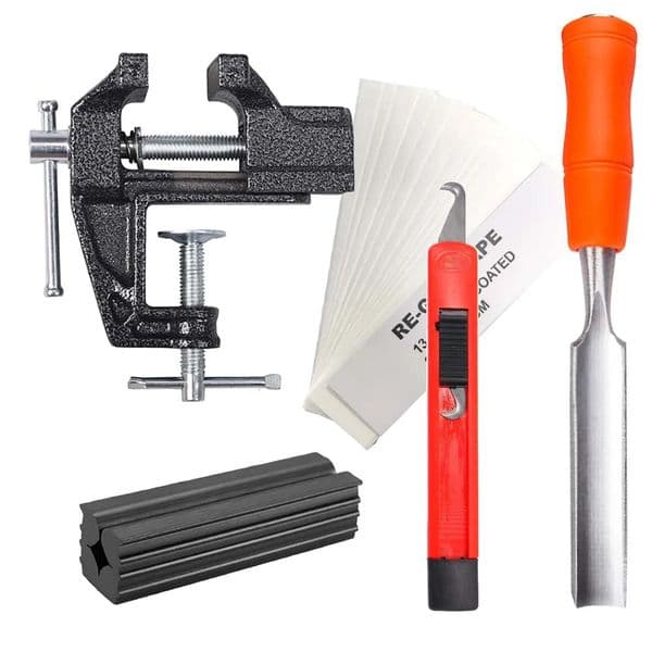 4PcsSet Golf Grip Replacement Tool Four Piece Bench Clamp Rubber Doublesided Tape Removal Hook Knife 251106