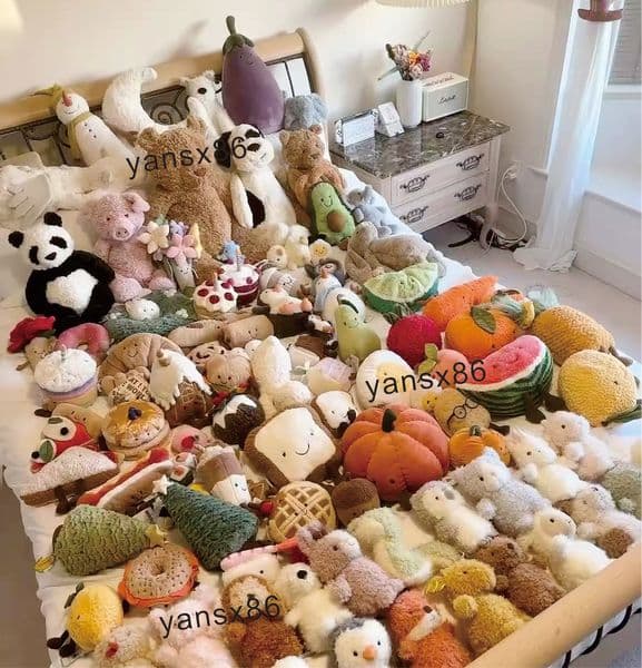 Jelly Collection Set - Fur Toys - Cute and Endearing Animal-shaped Fur Dolls - Gift for Babies and MothersW260209
