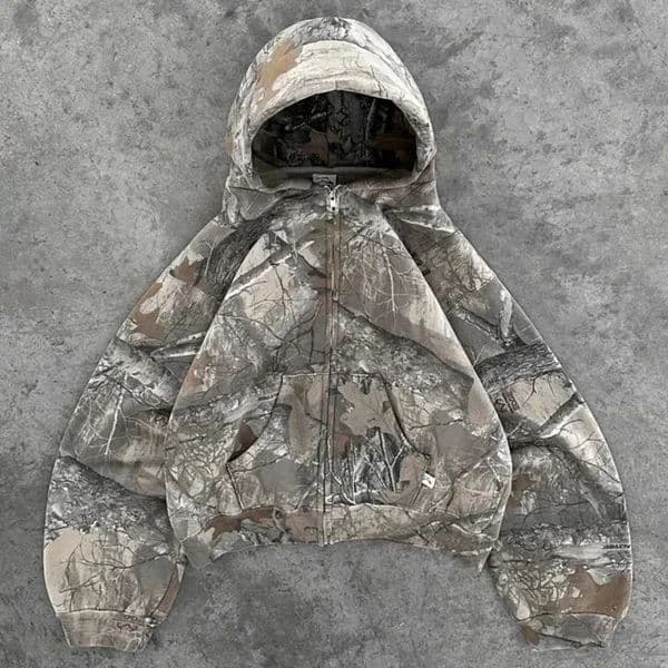 AKIMBO hoodie men coat Jeans Hip Hop jacket Camouflage Pattern Baggy sweatpants Women Clothing Casual Camouflage tracksuit Streetwear Z260526