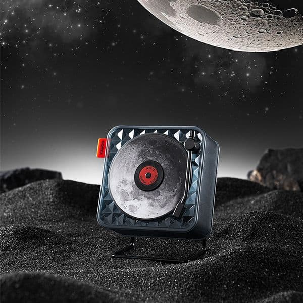 NOOWERE Rock Sugar Bluetooth Wireless Desktop Small Speaker Black Glue Bedroom Sleep Companion Birthday Christmas Gift for Women