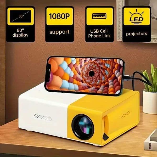 YG300 HD Mini projector Portable 3D with remote control kids gift birthday gift easy to carry/outdoor camping/home theater/ X250407