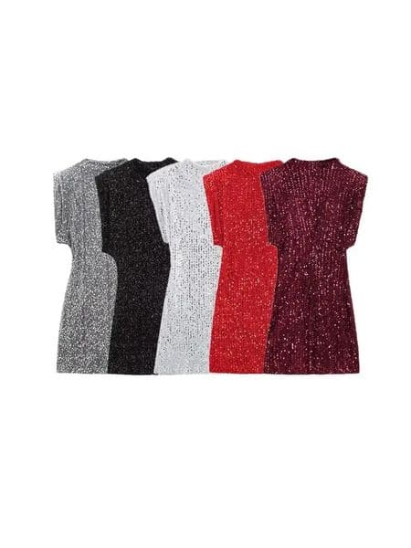 Womens Sequined Mini Dress with Shoulder Pads ONeck Sleeveless Female Dresses Sexy Fashion 251107