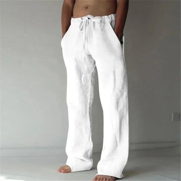 ropa hombre baggy pants Mens Cotton Linen Casual Pants Breathable Trousers Fitness Streetwear Clothing Jogging Autumn Summer 251104