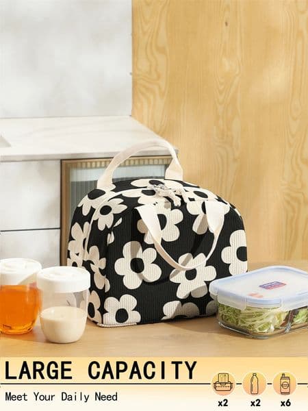 1pc- insulated lunch box bag thickened student portable lunch bag 251106