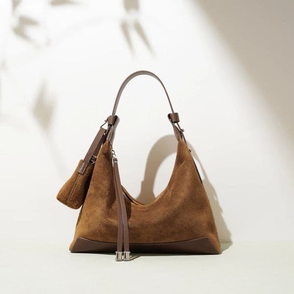 2025 Suede Top Grain Leather Timeless Handbag Minimalist Underarm Bag Versatile Crossbody Shoulder Commuting Premium Pack 251107BANJIA