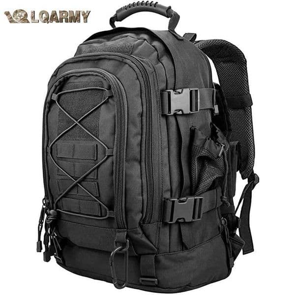 LQARMY 60L Military Tactical Backpack Army Assault Rucksack Outdoor 3Day Expandable Travel Backpack Hiking Molle Bug Out BagXJ251106