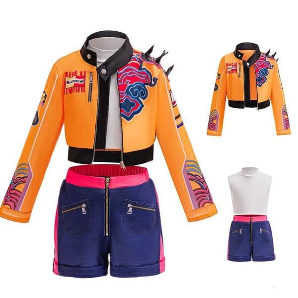 Designer 2026 Halloween Kids Witch baby Hunt Group Lumi Cosplay Costume Star Anime Long-Sleeve Three-Piece Stage Performance Outfit Set Free Shipping
