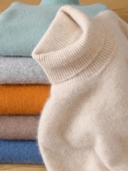 Mens 100 pure Mink velvet Cashmere Sweater High Lapels Pullovers Knitted Winter Tops Long Sleeve High-End Jumpers 251105
