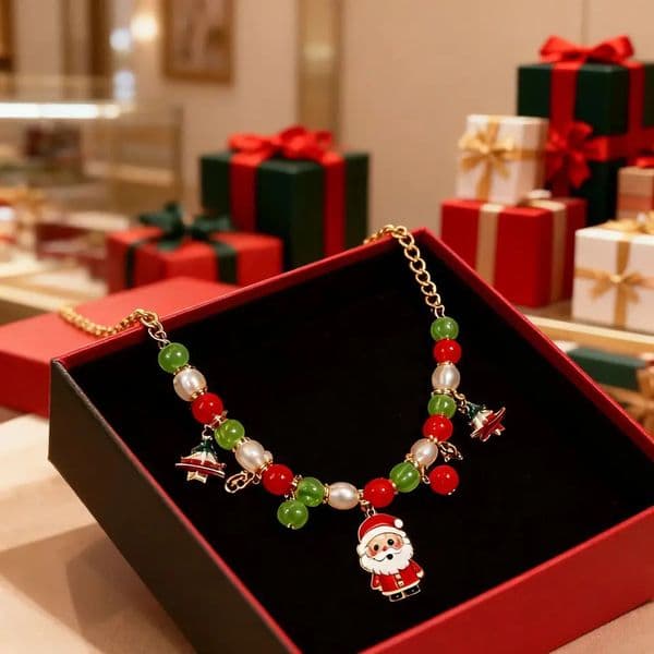 ious Crystal Christmas Tree Necklace for Women Sparkling Snowman Motifs Crystal alloy Necklace Friendship Jewelry Gifts 251031