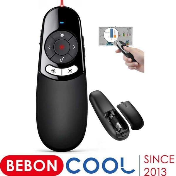 BEBONCOOL Wireless Presenter Remote Control PowerPoint Office 24GHz Presentation Clicker for Keynote/PPT/Mac/PC Clickers K251106