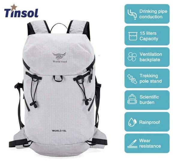 TINSOL 1PCS Hiking Backpack Waterproof and Wear-resistant Lightweight Backpack Packable Outdoor Sports Travel Camping DaypackXJ251106