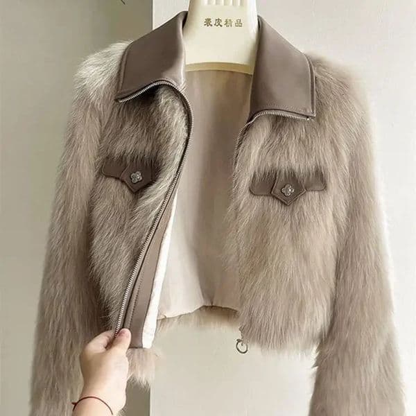Spring and Autumn Korean Chic Polo Collar Loose Fur Coat Women Clothing Winter Coat Faux Fox Fur Plush Short Jackets Women Tops 251106