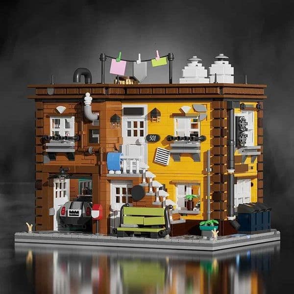 2284PCS English Cottage Building Blocks Retro House with Car Moc Model Bricks Desktop Decoration Diy Toys For Kids Holiday Gifts K251106 K260321