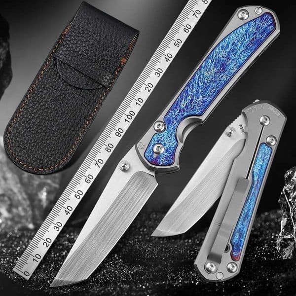 Austria M390 Powdered Steel Titanium Handle 60 HRC Ceramic Bearing EDC Tools Camping Hunting Outdoor Folding Knife