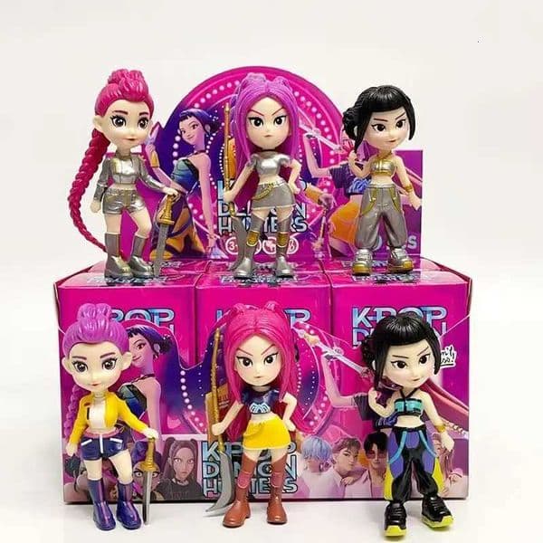 2025 KPop Devil Hunter Doll Vinyl Toy AnimeRumi Mira Zoi Character Vinyl Mask Blind Box Ornament Toy Christmas Gift Z251107