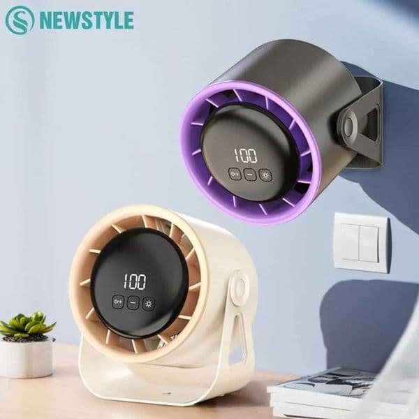4000mAh desktop fan soft light night light electric fan wireless home quiet wall mounted fan W250403