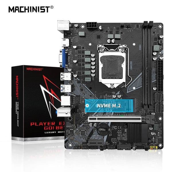 MACHINIS H511 Motherboard LGA 1200 Support Intel Core i3/i5/i7/i9 10th/11th CPU Processor DDR4 RAM Desktop Memory VGA HDMI M-ATX