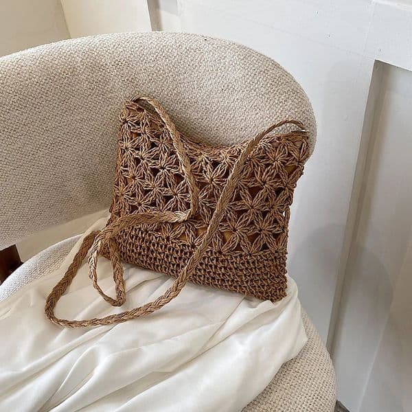 Small Fresh Crossbody Bag Womens Straw Woven Shoulder Niche And Versatile Simple Fashionable Handbag 251106