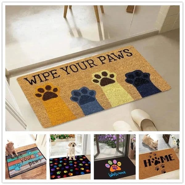 Cat Paw Print Doormat Kitchen Rug Absorbent Floor Mat For Household Decorative Welcome Entrance Door Mats Washable Home Carpets 250407BJ