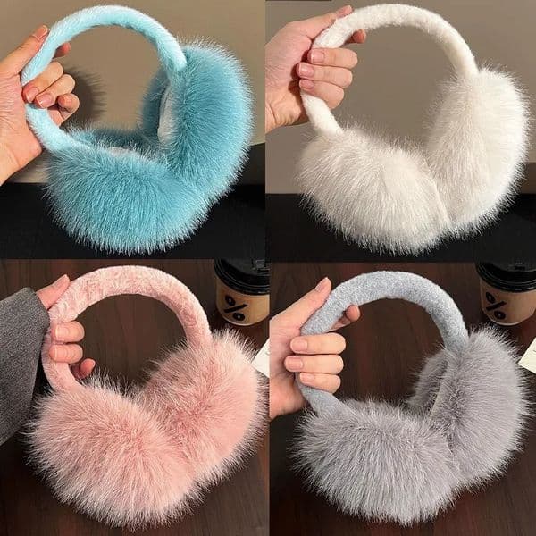 2025 Winter Solid Color Soft Plush Ear Warmer Earmuffs Warm Windproof EarMuffs Folding Earflap Cover Outdoor Christmas Gift 251106