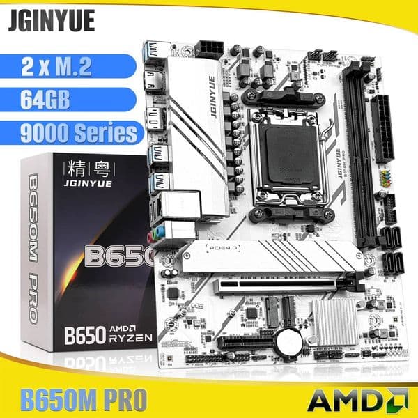 B650M PRO AMD AM5 Motherboard Support R5 R7 7000 8000 9000 Series M2 NVME WIFI Dual channel ddr5 expo Ram