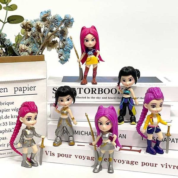 Kpop Demon Hunters Action Figures 6pcs Set - Rumi, Mira, Zoey PVC Desktop Decoration Model Toys for Fans Gift X260304