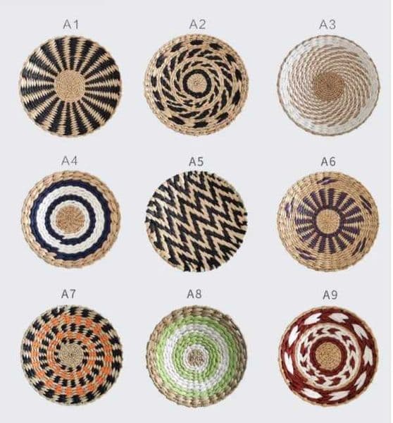Combination wall decoration ragweed weaving ragweed weaving used for living room bedroom background plate home decoration X250408