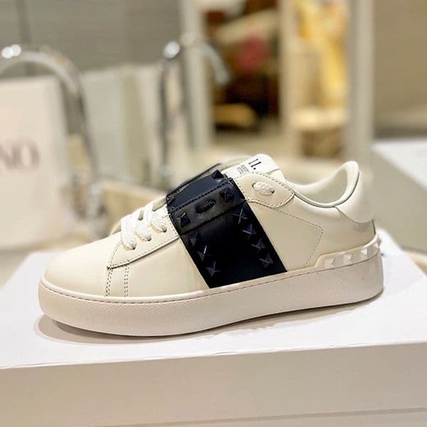 V Home Vintage Casual Sports Rivet White Shoes Genuine Leather Fashion Women Men Trendy Couple designer sneaker