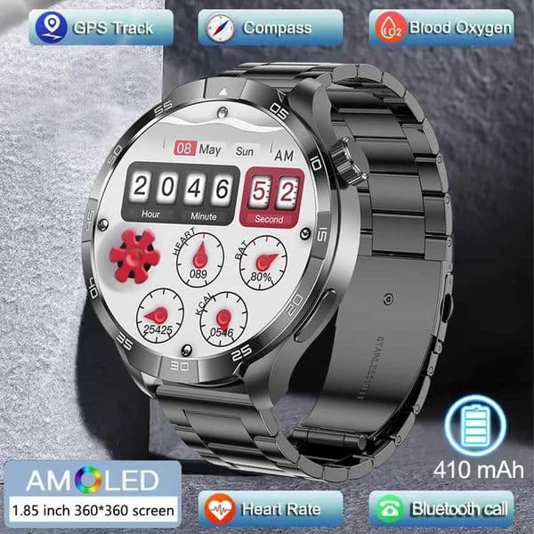 NFC smartwatch mens 360 * 360 AMOLED Sn heart rate etooth call waterproof 410mAH 2025 new watch GT4+GPSXJ250408
