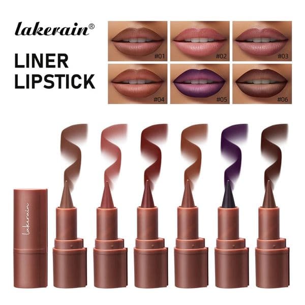 Lakerain Lip Liner Lipstick Pen Long Lasting Waterproof Gradient Quick Drying 2 IN 1 Lip Liner Lipstick Sexy Matte Cosmetic 251107