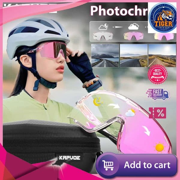 Ddmytiger Ddmytiger Color Sunglasses Frame Lens Photochromic Smart Cycg Glasses UV Sports Eyewear Baseball Running Glass