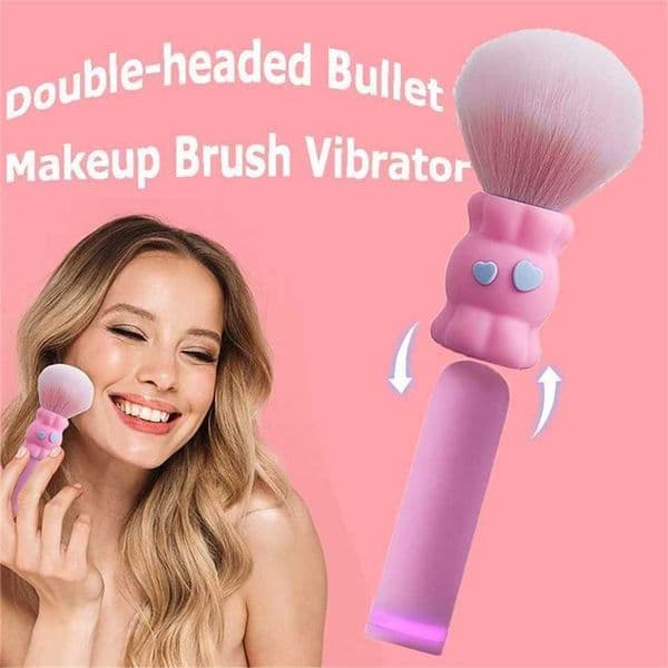 Bullet Vibrator Makeup Brush 2 in 1 Female Orgasm G Spot Clitoral Stimulator AV Wand Vibrator Pleasure Adult Sex Toys for Women